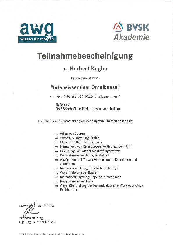 Intensivseminar Omnibusse