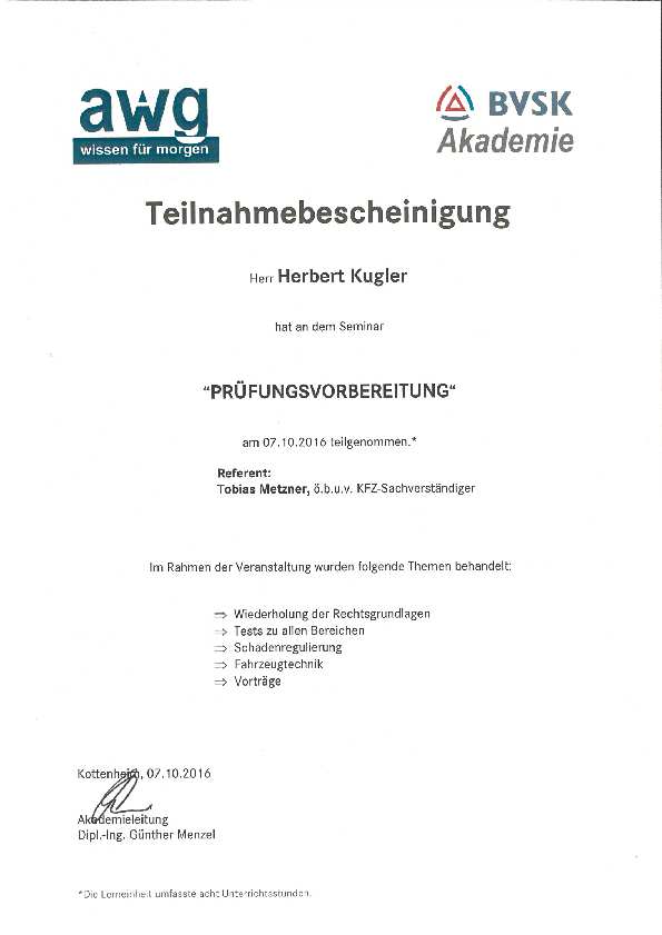 Prüfungsvorbereitung