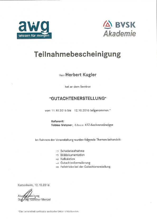 Gutachtenerstellung