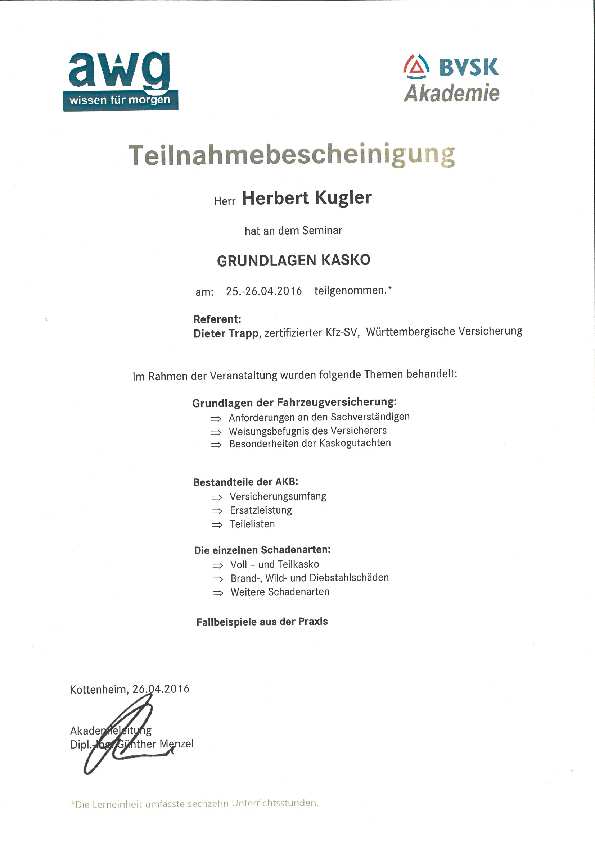 Grundlagen Kasko