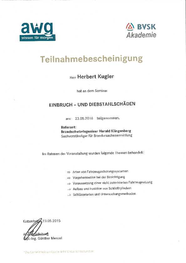 Einbruch- und Diebstahlschäden