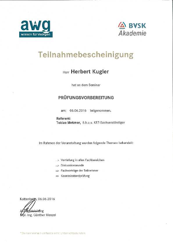 Prüfungsvorbereitung