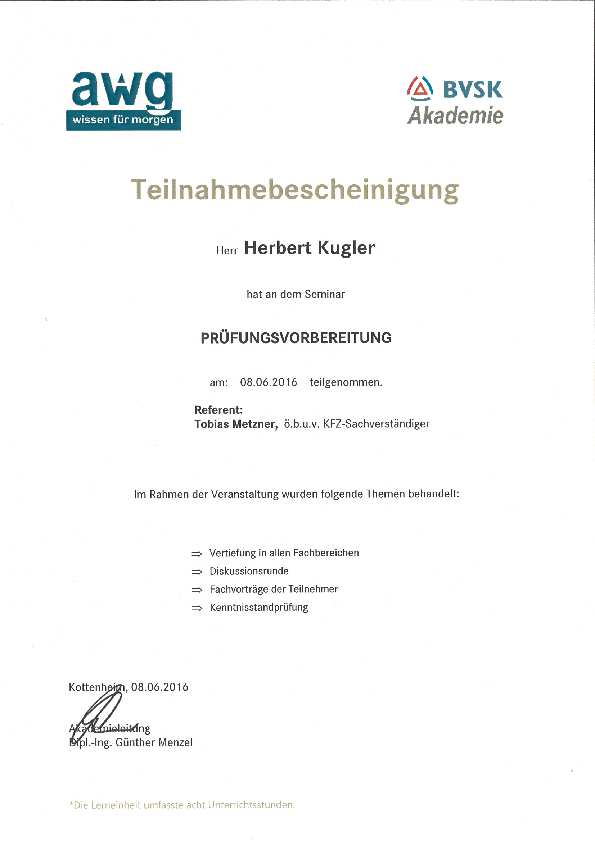 Prüfungsvorbereitung