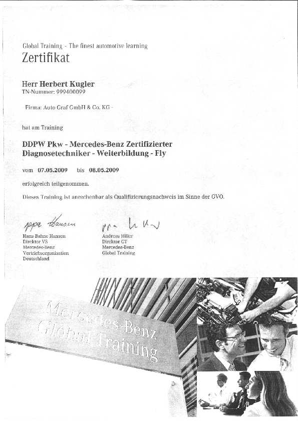 Mercedes-Benz Zertifizierter Diagnosetechniker – Weiterbildung (2009)