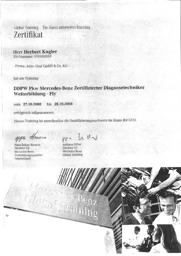Mercedes-Benz Zertifizierter Diagnosetechniker – Weiterbildung (2008)